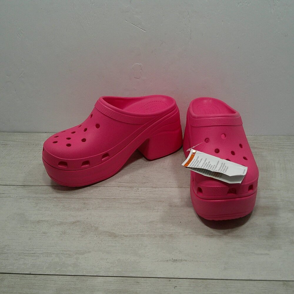 Crocs Siren Perfectly Pink Platform Comfort Clog Men's 10 | Women’s 12 – New - Picture 2 of 13